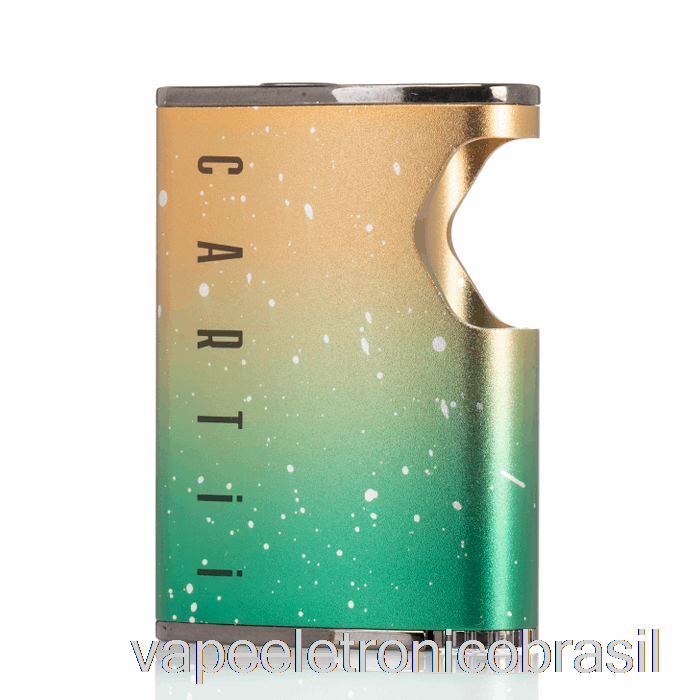 Vape Recarregável Dazzleaf Cartii 2 Em 1 Twist 510 Thread Bateria Ouro / Verde Splatter